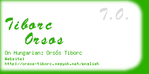 tiborc orsos business card